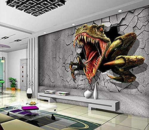 XLMING 3D-Dinosaurier-Tapete, benutzerdefinierte Wandbilder, Jurassic Park, Fototapete, Kinder, Jungen, Schlafzimmer, fototapete 3d effekt tapete Wohnzimmer Schlafzimmer Hintergrundbild-250cm×170cm