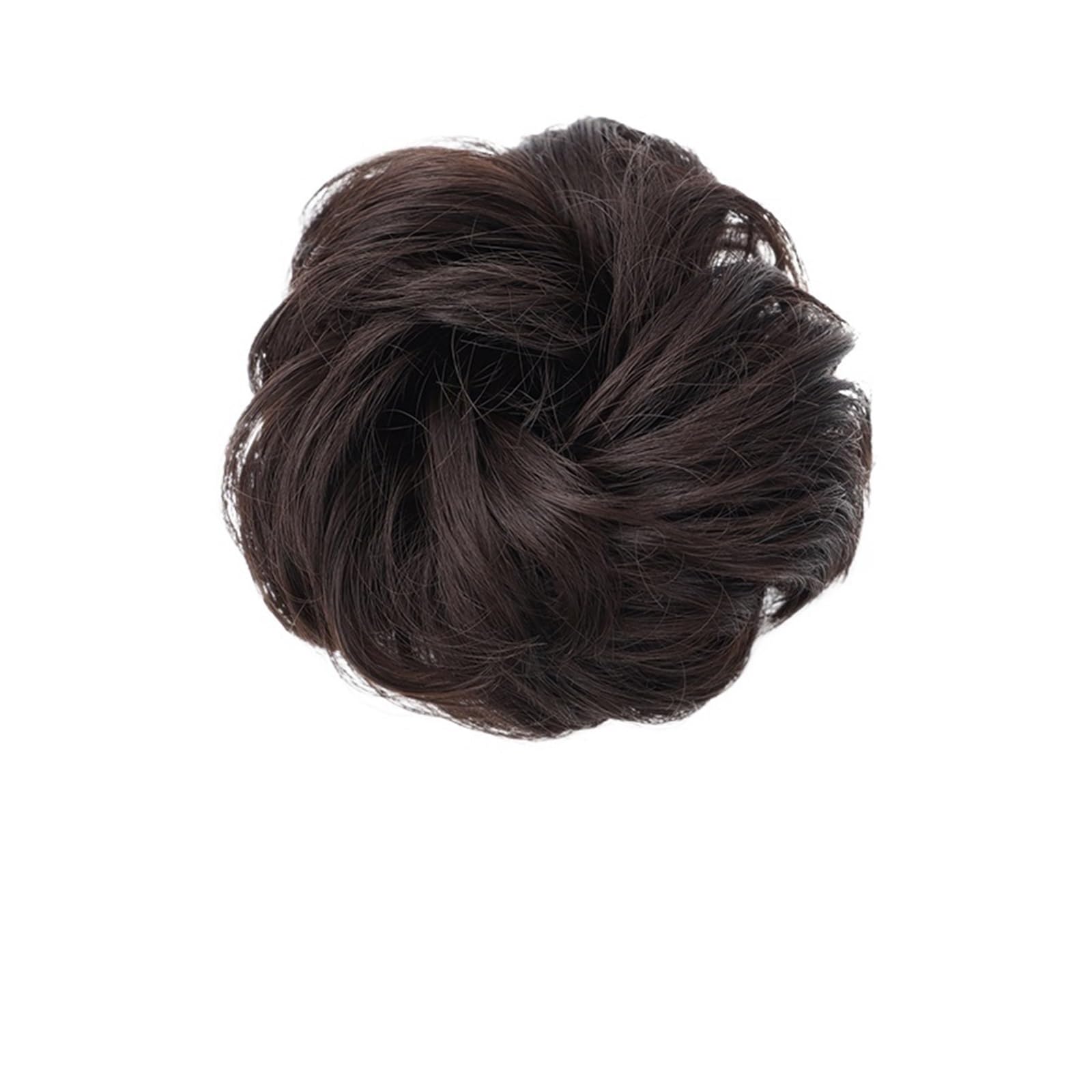 Haarteile Haarknoten Synthetischer Chignon mit Gummiband, braun, blond, glattes Haar, lockiges Chignon-Haarteil, Dutt, Kordelzug for Frauen Brötchen Haare(T4/27/30)