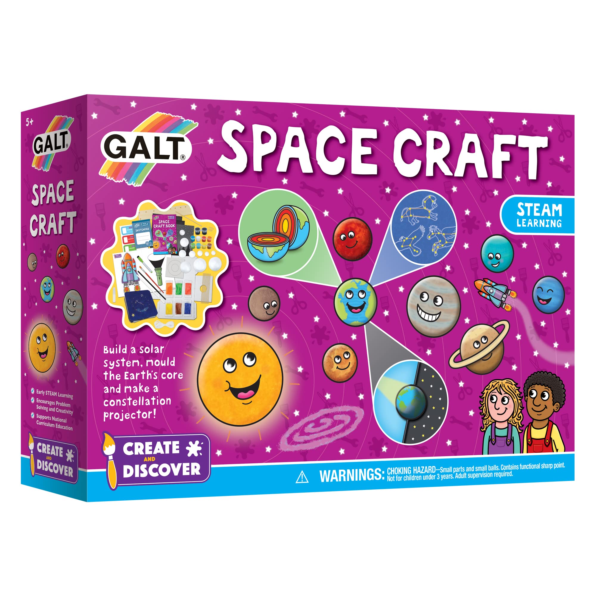 Galt Toys, Create and Discover - Space Craft, Craft Kits for Kids, Ages 5 Years Plus