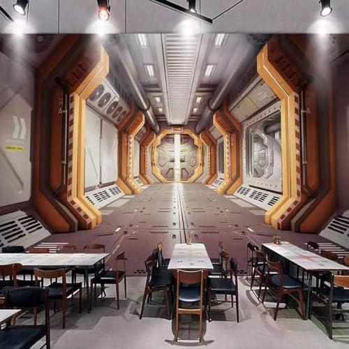 Kubischer Tunnel Erweiterter Raum 3D Tapete Poster Restaurant Schlafzimmer Wohnzimmer Sofa TV Dekorative Wand-200cm×140cm