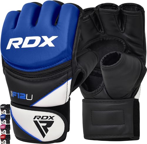 RDX MMA Handschuhe Profi Kampfsport Boxsack Sparring Training Grappling Gloves Freefight Sandsack Maya Hide Leder Punching Handschuhe (MEHRWEG).