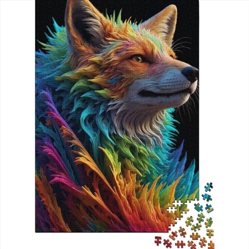 Tierfuchs-Holzpuzzle für Erwachsene und Jugendliche von Art Jigsaw Puzzles für Erwachsene 1000 Teile Spielspielzeug für Erwachsene Familienpuzzle Geschenk (Größe 29,53 x 19,69 Zoll)