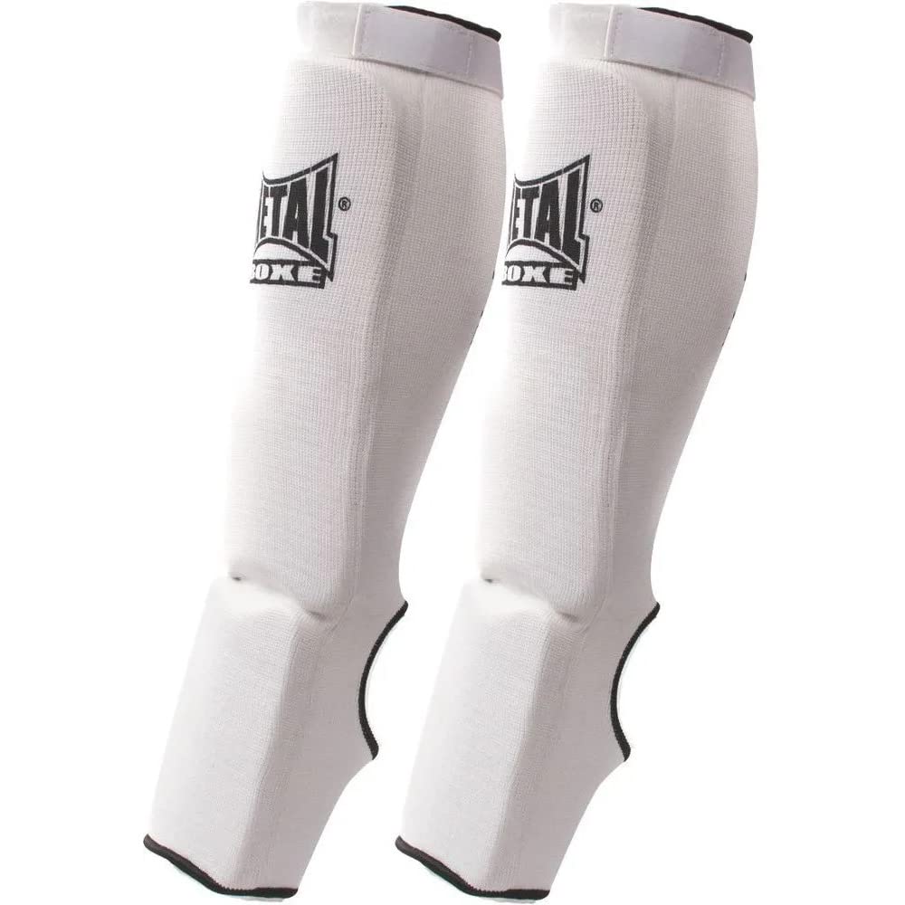 Metal Boxe MB153 Protège-tibias/pieds Blanc Taille M