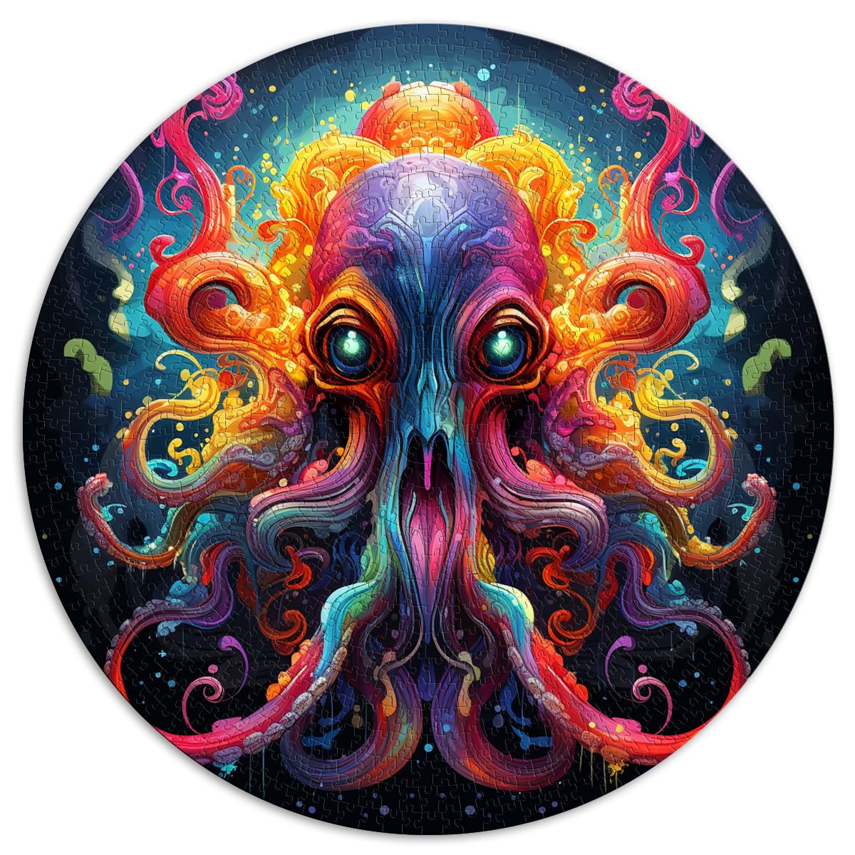 Puzzlespiele, Oktopus-Puzzle, 1000 Teile, 67,5 x 67,5 cm, Puzzle für Lernspiele, Herausforderungsspielzeug, interessantes Puzzle zur Stressreduzierung