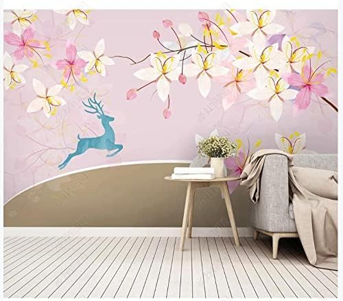 Bananenblatt Aquarell Blume Tropische Pflanze 3D Tapeten Wanddekoration Fototapete Sofas Wohnzimmer Wandbild Schlafzimmer-200cm×140cm