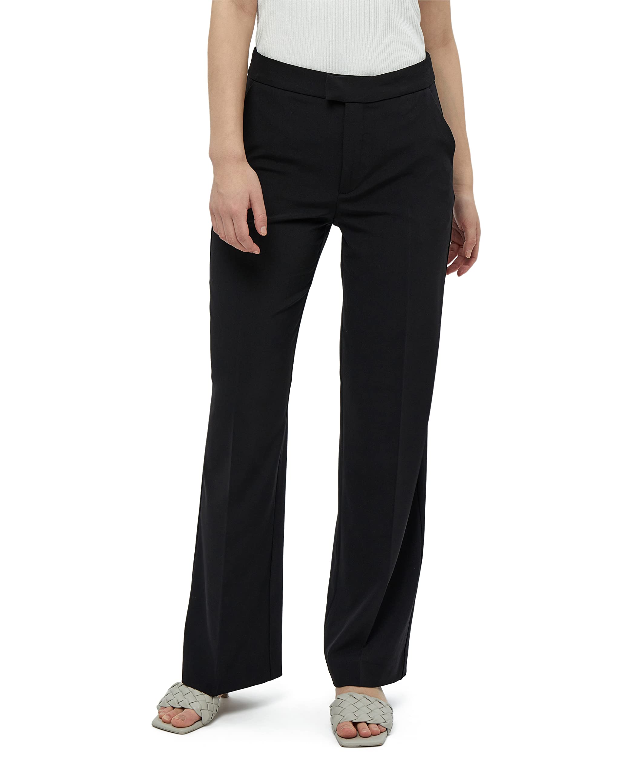 Peppercorn Diana Mid Waisted Cropped Hosen | Hosen Damen In Schwarz | Frühling Hose | Größe 34