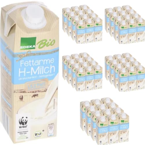 Milch Edeka fettarme H-Milch 1,5% Fett Haltbare Milch, je 1 Liter, 60 Stück