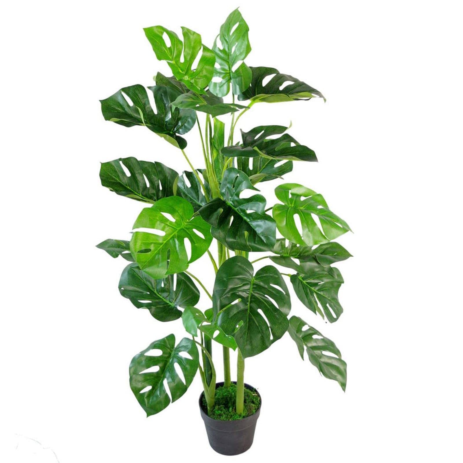 Leaf Realistische künstliche Monstera-Käsepflanze, 100 cm