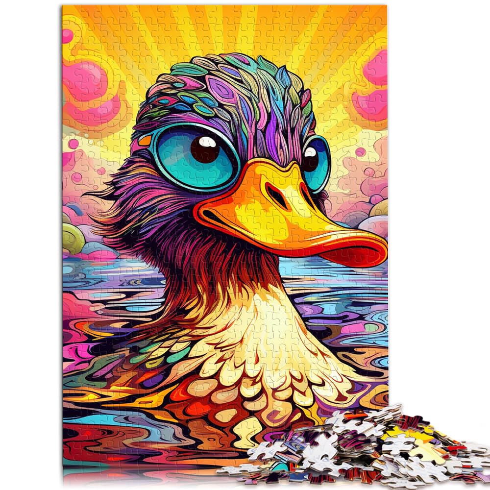 Puzzle-Geschenk, farbenfrohes Kunst-Enten-Puzzle für Erwachsene und Ren, 1000 Teile, jedes Teil ist einzigartig – anspruchsvolles, unterhaltsames Familienspiel, 1000 Teile (50 x 75 cm)