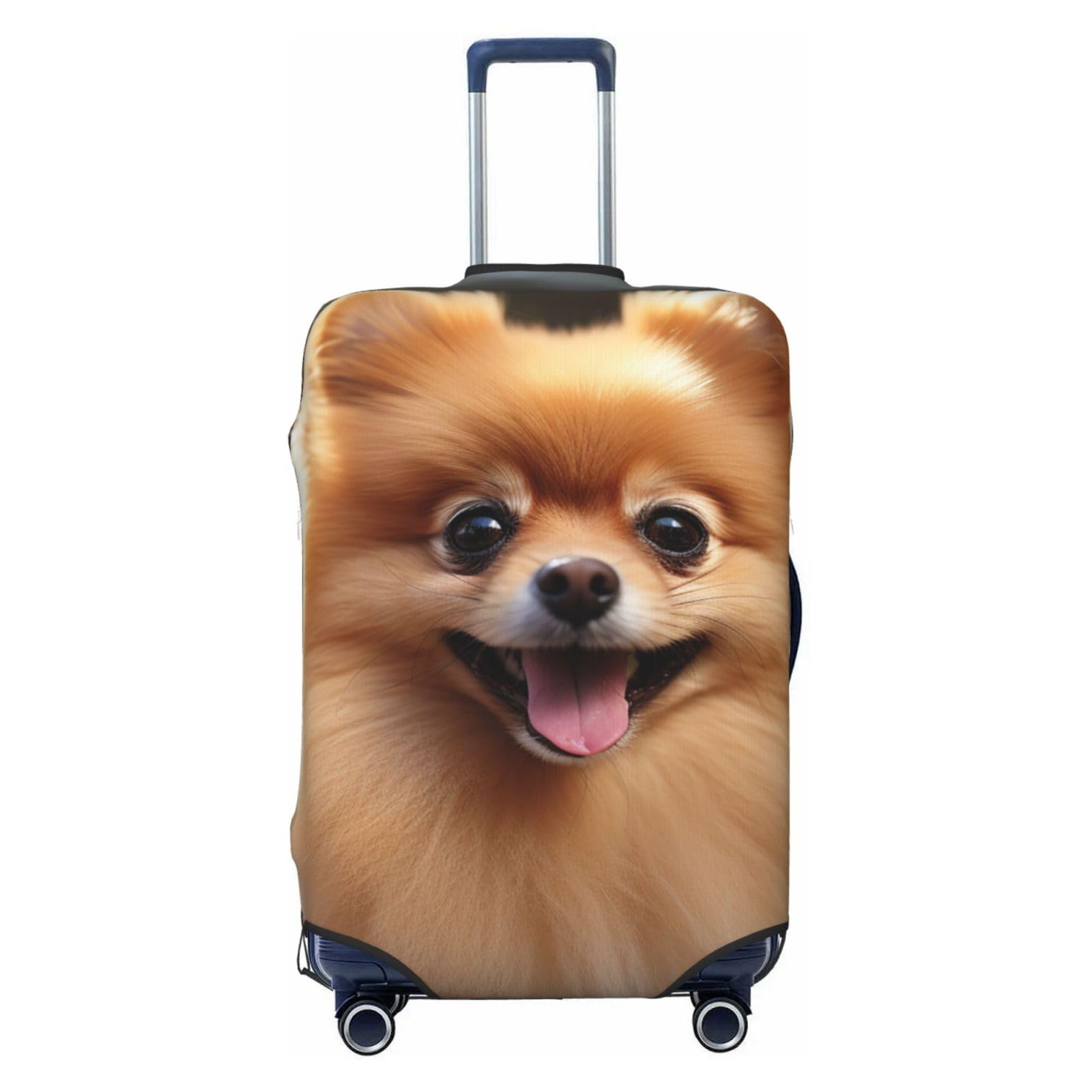 CSGJMYGS Pomeranian Hundegepäckhüllen für Koffer, waschbar, modisch, dehnbar, kratzfest, passend für 45,7 - 81,3 cm Gepäck, XL, Schwarz, XL, Schwarz , XL