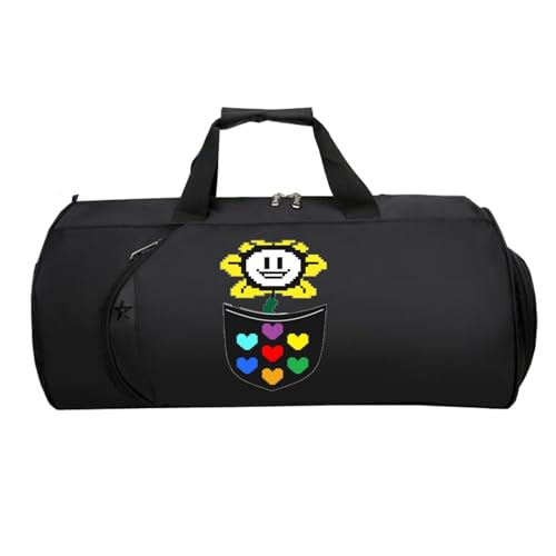 Kleine Reisetasche Anime, Handreisegepäck mit Schultergurt Handtasche, Carry On Bag füR Urlaub Und Sport, Schwimmbad, Klinikaufenthalt Flugzeug(Black 10)