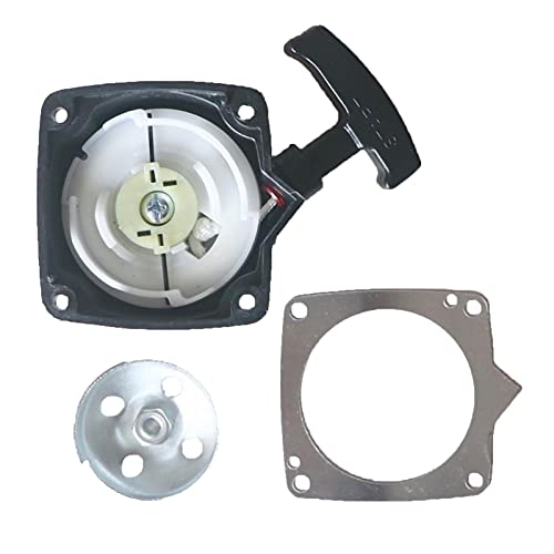 VLZUNO Stahldraht-Typ Starter-Seilrolle Starter-Dichtung Rasentrimmer Rasenmäher 40-5 430 42,7 cc 43 cc Rücklaufstarterbaugruppe