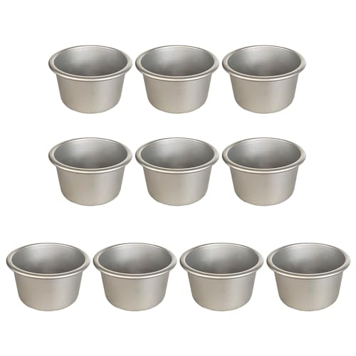 Packung 10 Antihaftbeschichteten Western Kuchenbecher Puddingformen Aluminium Muffinsform Eierformen Praktisches Küchenwerkzeug