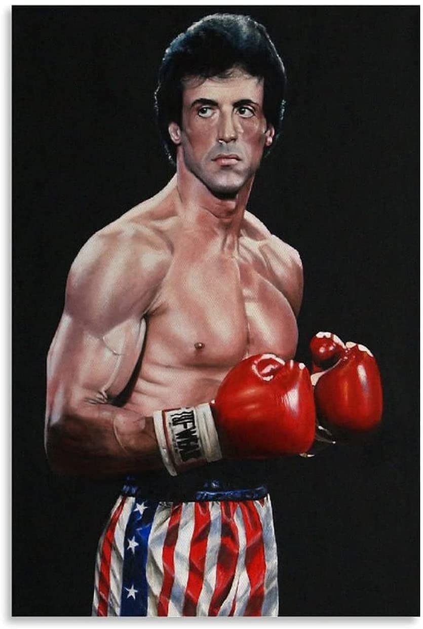 5D Diamant Painting Set FüR Erwachsene Und Kinder Film Rocky Balboa DIY Diamond Painting Kristall Strass Diamant Stickerei GemäLde 11.8"x15.7"(30x40cm) Kein Rahmen