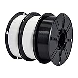 iBOSS PLA+ Filament 1.75mm Weißes+Schwarz，PLA Plus 3D Druck Filament 3kg Reel PLA+ Filament Tolerance Accuracy +/- 0.02 mm for 3D Printer and 3D Pen