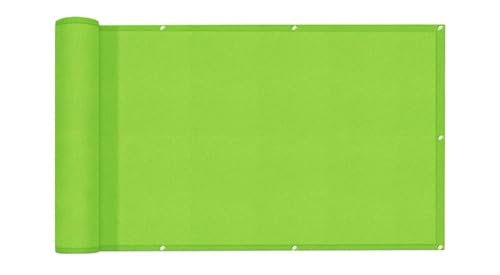 AMEEDA Balkon Sichtschutz Wasserdichter Zaun, Segel, Balkongeländer, Sichtschutz, regenfest, UV-beständig, for Terrasse, Windschutz, Stoff, Sonnenschutz, Schattentuch(Green - 50CM,0.8x3metres)