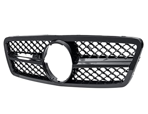 Auto Frontstoßstange Grill Schwarz Glänzend Für Mercedes Für Benz C-Klasse W203 C280 C320 C240 ​​C200 C63 2000-2006 Gitter Frontgrill