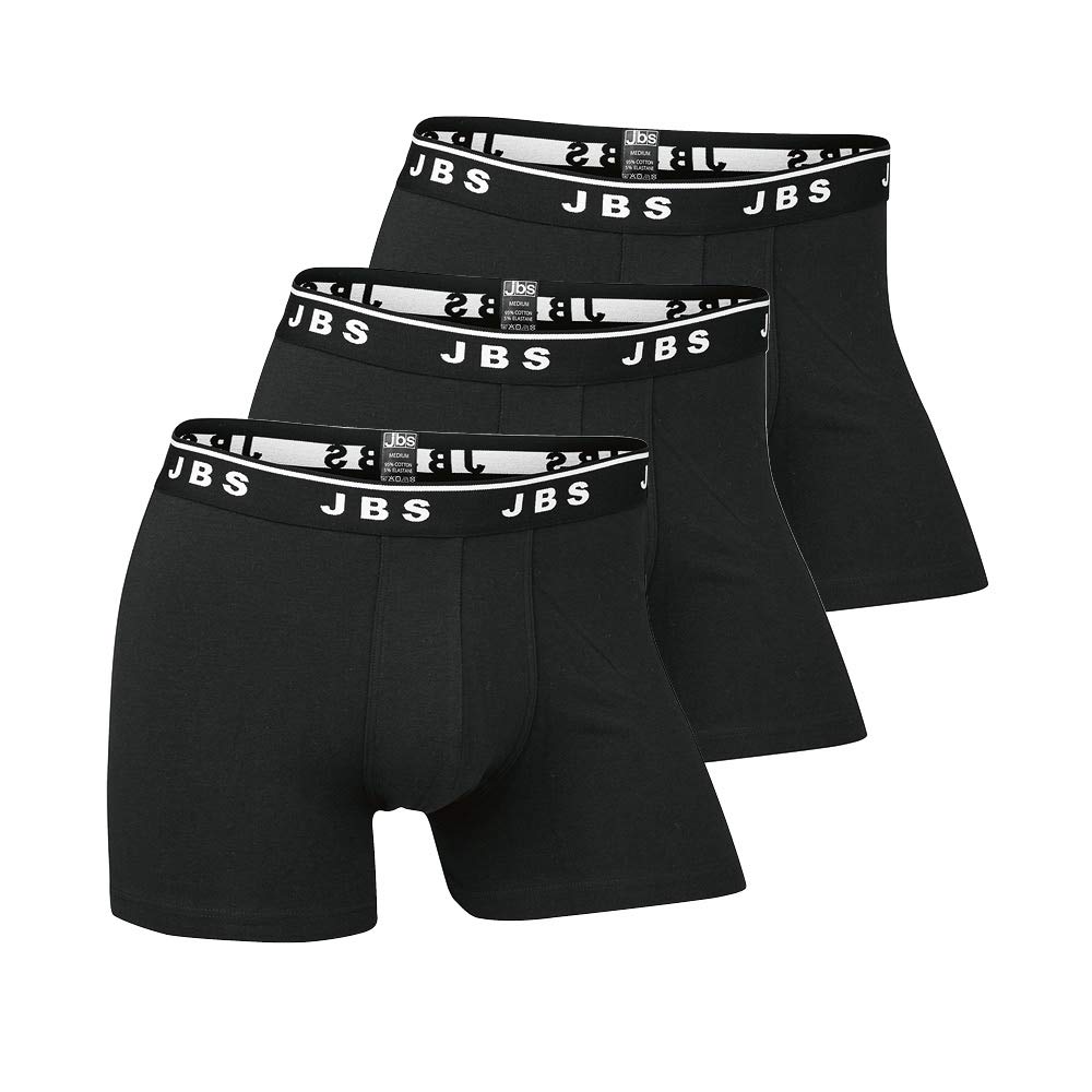 jbs Boxershorts Herren Ideale Passform durch Baumwollmix (Ohne Kratzenden Zettel), Schwarz, Gr.- XXL