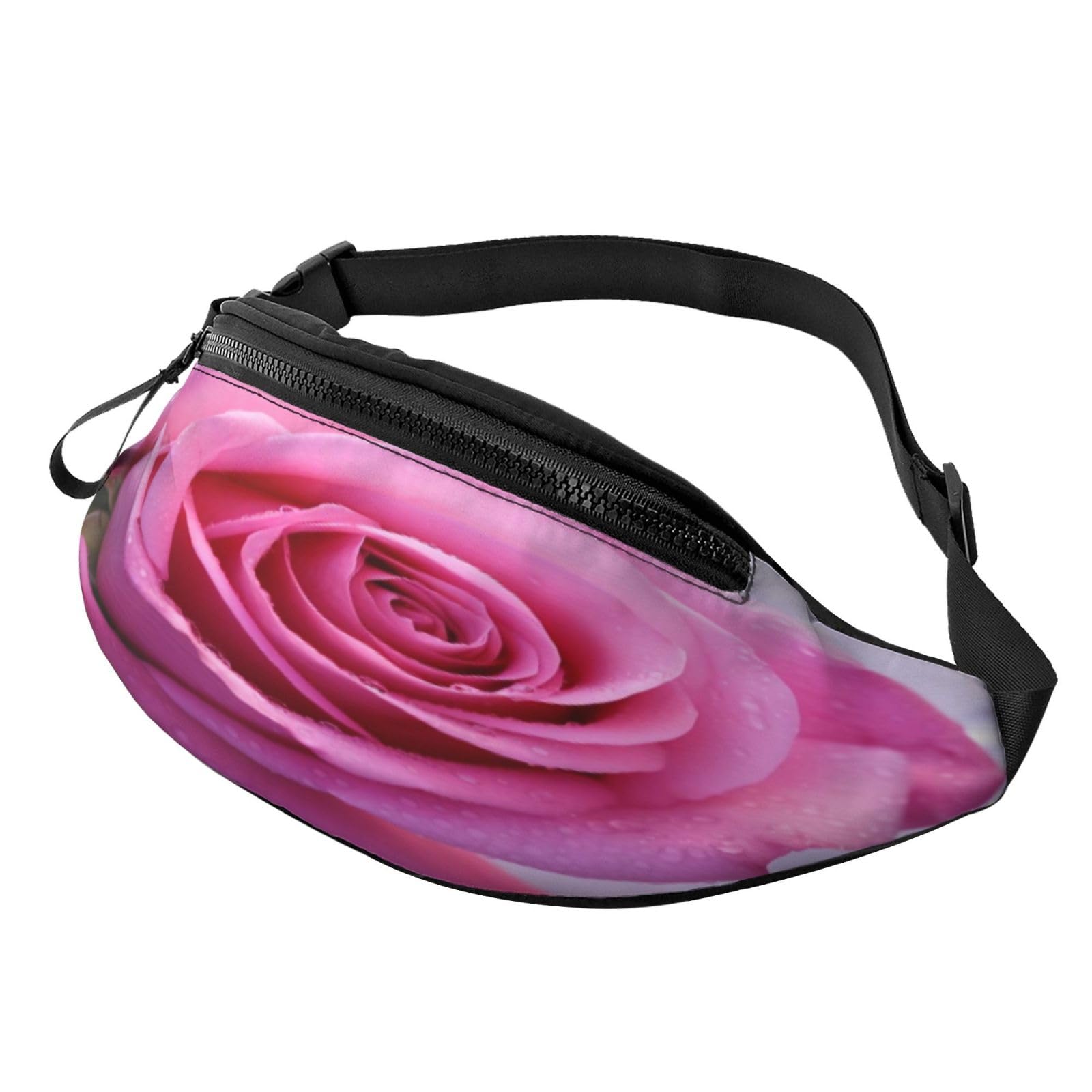 Rainbow Striped Fanny Pack-Lightweight Waist Bag for Travel and Daily Use, Rosa, Einheitsgröße