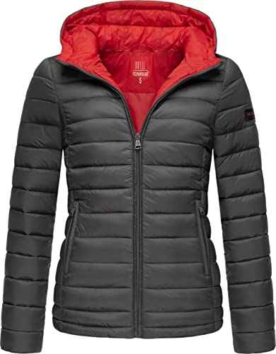 Marikoo Damen Übergangsjacke Steppjacke Lucy Anthrazit Gr. XS