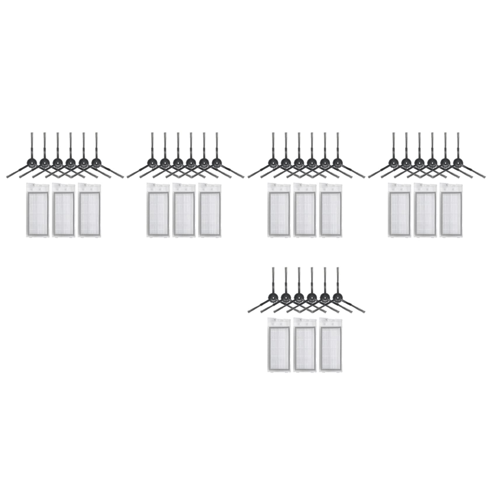 KEALBAUS 5Satz Seiten Bürste HEPA Filter Zubehör für EVE Plus Vakuum Staubsauger Teile