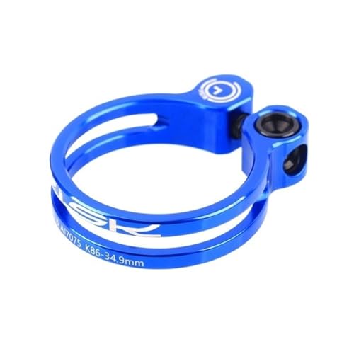 ZiYouao Sattelklemme 31,8mm 34.9mm Ultraleicht Fahrradsitz Postklemme 3 Farben Aluminiumlegierung Fahrrad Sattelstütze Klammern MTB Sitzklemmclip Sattelklemme(34.9mm Blue)