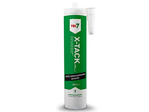 Tec7 X-Tack/Starker Montagekleber | Weiß | 310ml | 1-komponentiges elastisches, extrem hohe Anfangshaftung, vibrations- und stoßfest