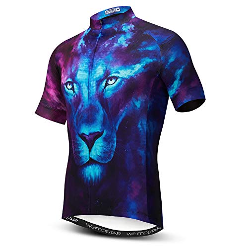 Hotlion 3D Herren Radtrikot Mountainbike Kurzarm S-XXXL, Cd8222, L Brust 96/102 cm