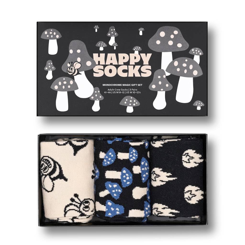 Happy Socks Unisex monochrome magische Geschenkset 3er Pack, Multicolor, 36-40 EU