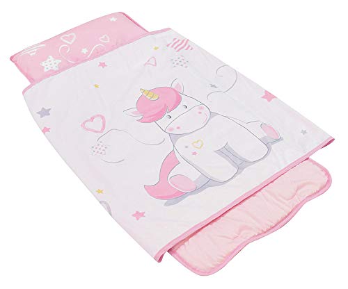 Fun House 713180 Einhorn-Sitz-/Schlafsack, Polyester, Rosa, Maße: L 55 x T 121 cm