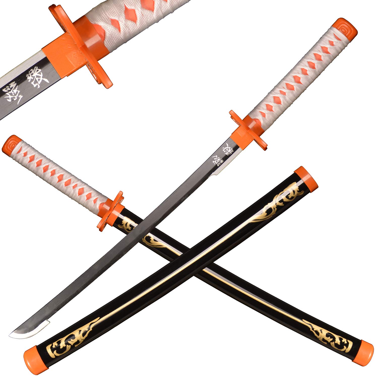 Sword Valley Japanisches Holz-Anime-Samurai-Schwert-Cosplay, Demon Slayer-Schwert 78 cm-Holzschwert (Kochou Shinobu Schwarz)