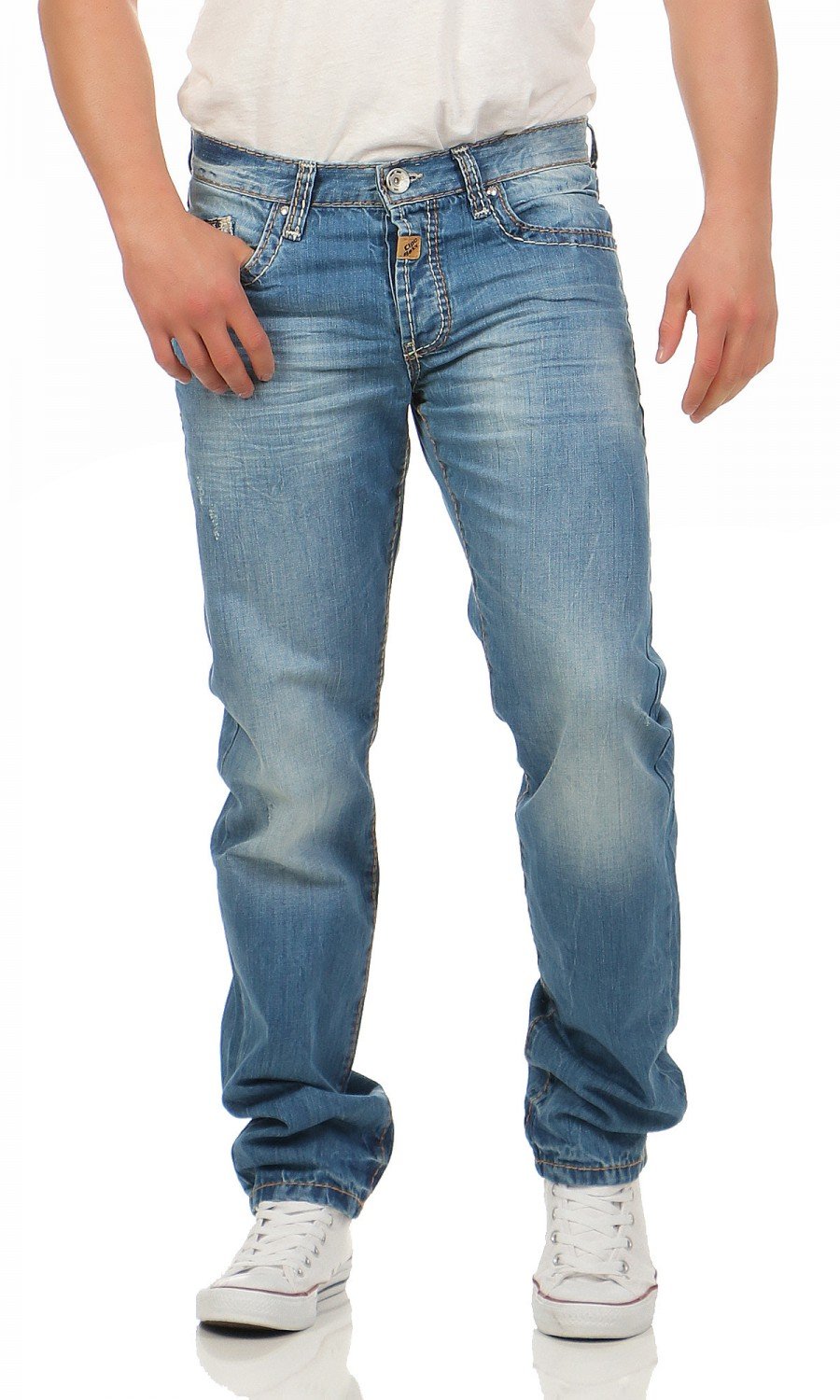 Cipo & Baxx - C-0838 A - Regular Fit - Dicke Naht - Herren Jeans Hose, Hosengröße:W36/L32