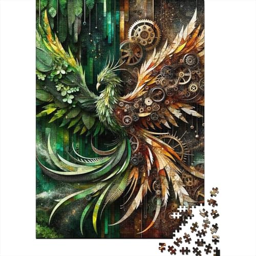 Schwierige, anspruchsvolle Puzzles, 1000-teiliges Traum-Phönix-Holzpuzzle für Erwachsene und Teenager für anspruchsvolle Puzzlespiele und Familienspiele 29,53x19,69 Zoll