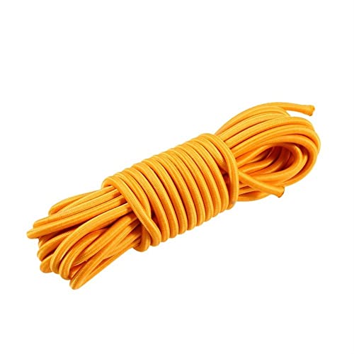 BFVAKBKYT Kajak Paddel Leine, 5 Meter 4mm / 5mm Kajak Boot Elastische Bungee-Seil Seil Leine Paddel Leine Elastische Sicherheit Bungee-Seil Stange for Kajak Boot Caravans Kajak Paddel(Orange,5mm)