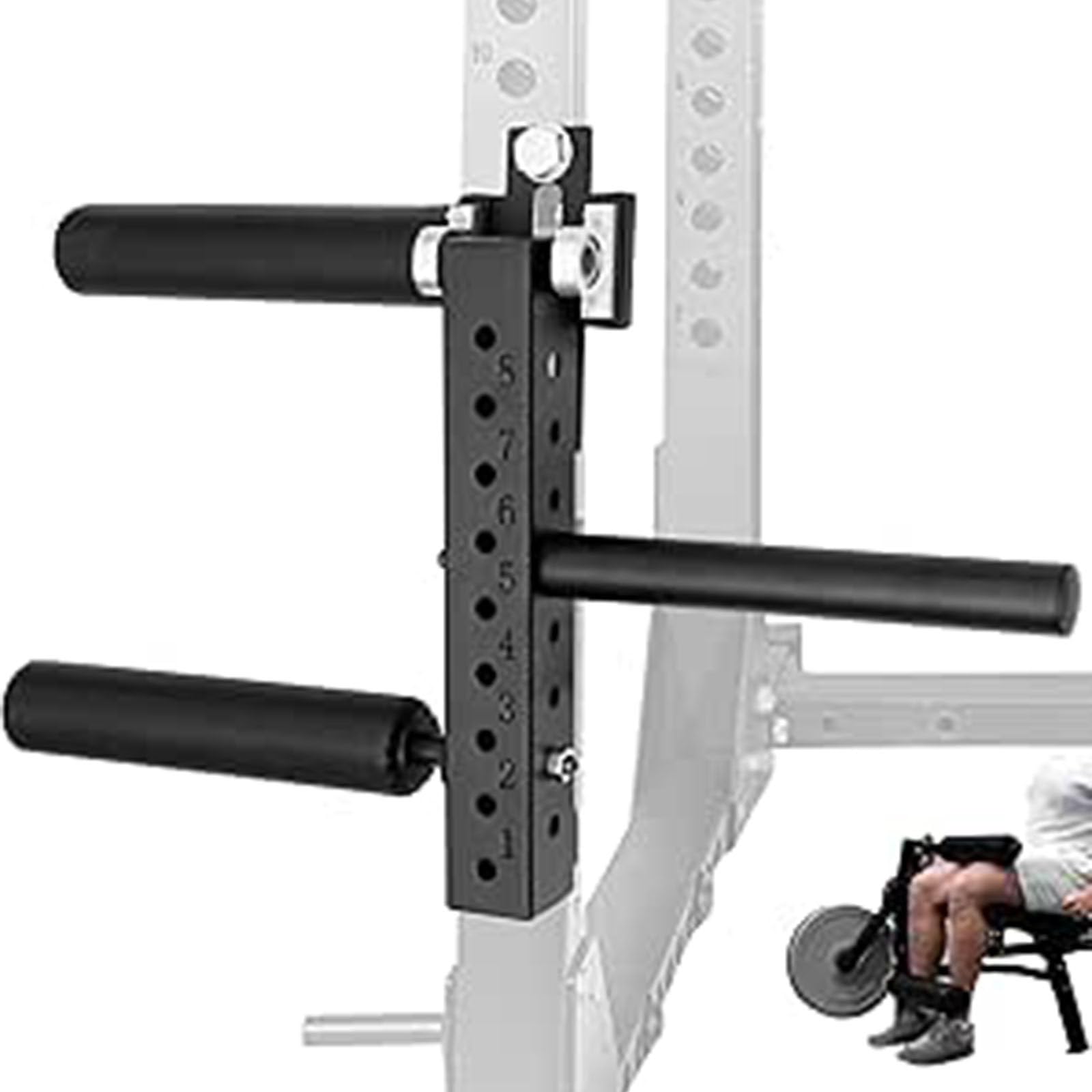 lwjunmm Beinstrecker- und Curlmaschine für Power-Rack-Aufsätze, Beinstrecker-Aufsatz für Heim-Fitnessstudio, Beinbeuger-Aufsatz für Trainingsgeräte,26mm-Ordinarynuts