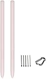 2er-Pack: Tab S7 FE Ersatzstift für Samsung Galaxy Tab S7 FE 2021 Table All Verison Stylus S Pen Stylus (EJ-PT730) + 5 x Spitzen/Federn (Pink)