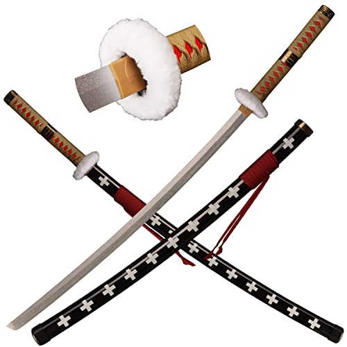 LQZJG Cosplay Anime Bambus Schwert, Trafalgar D. Water Law Schwert Katana Death Surgeon Katana rot 103cm/42 Zoll