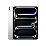 Apple 13" iPad Pro (M4): Ultra Retina XDR Display, 256 GB, 12 MP Querformat Frontkamera/12 MP Rückkamera, LiDAR Scanner, WLAN 6E und 5G Mobilfunk mit eSIM, Face ID, Standardglas – Silber