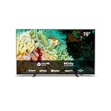 Philips 70PUS7607/12 177 (70 Zoll) Fernseher (4K UHD, HDR10+ Kompatibel, 60 Hz, Dolby Vision & Atmos, Smart TV (Works with Google Assistant), Triple Tuner, Mattschwarz)