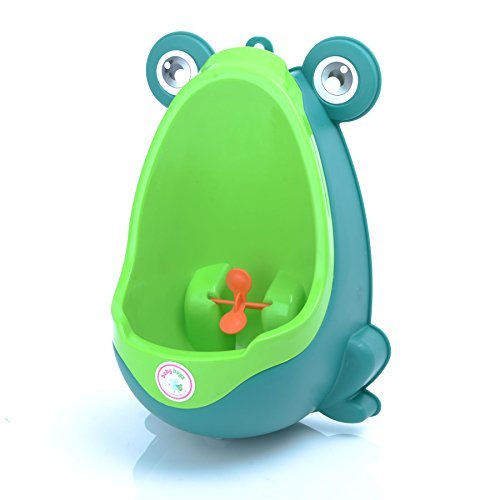 Babyhugs - Cute Frog Potty Toilet Training Pee Trainer Urinal for Boys with Whirling Windmill Wheel Target Toy - Green by BabyHugs