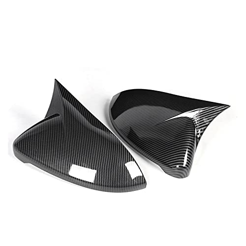 Rückspiegelkappe Ersatz-Rückspiegel-Abdeckungen, 1 Pair Carbon Fiber Stil Auto Seite Rückspiegel Abdeckungskappe Gehäuse ABS Passend für VW Golf MK7 7.5 R 2014 2015 2016 2017 2018 2019 2019