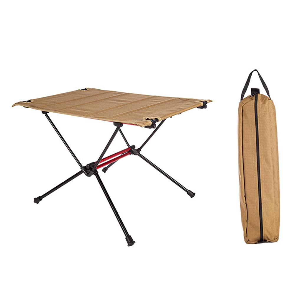 Eladcncmc Oxford Cloth Square Outdoor Folding Table Heavy-Duty Compact Foldable Table Outdoor Travel Camping Table