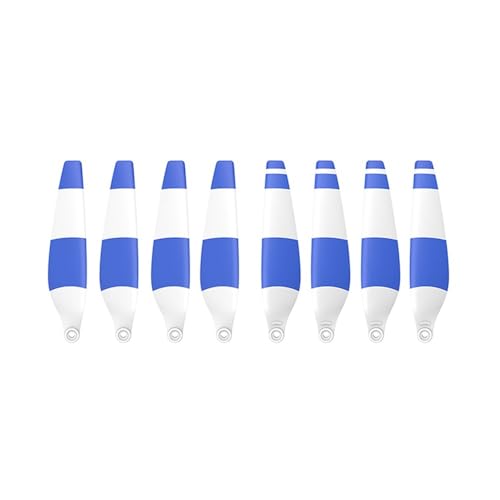 KUANDEDIAN 8 STÜCKE 6030F Propeller, geräuscharmer, leichter Flügel, geeignet for DJI Mini 3 Pro und Mini 4 Pro Drone Ersatzpropeller(8pcs White Blue)