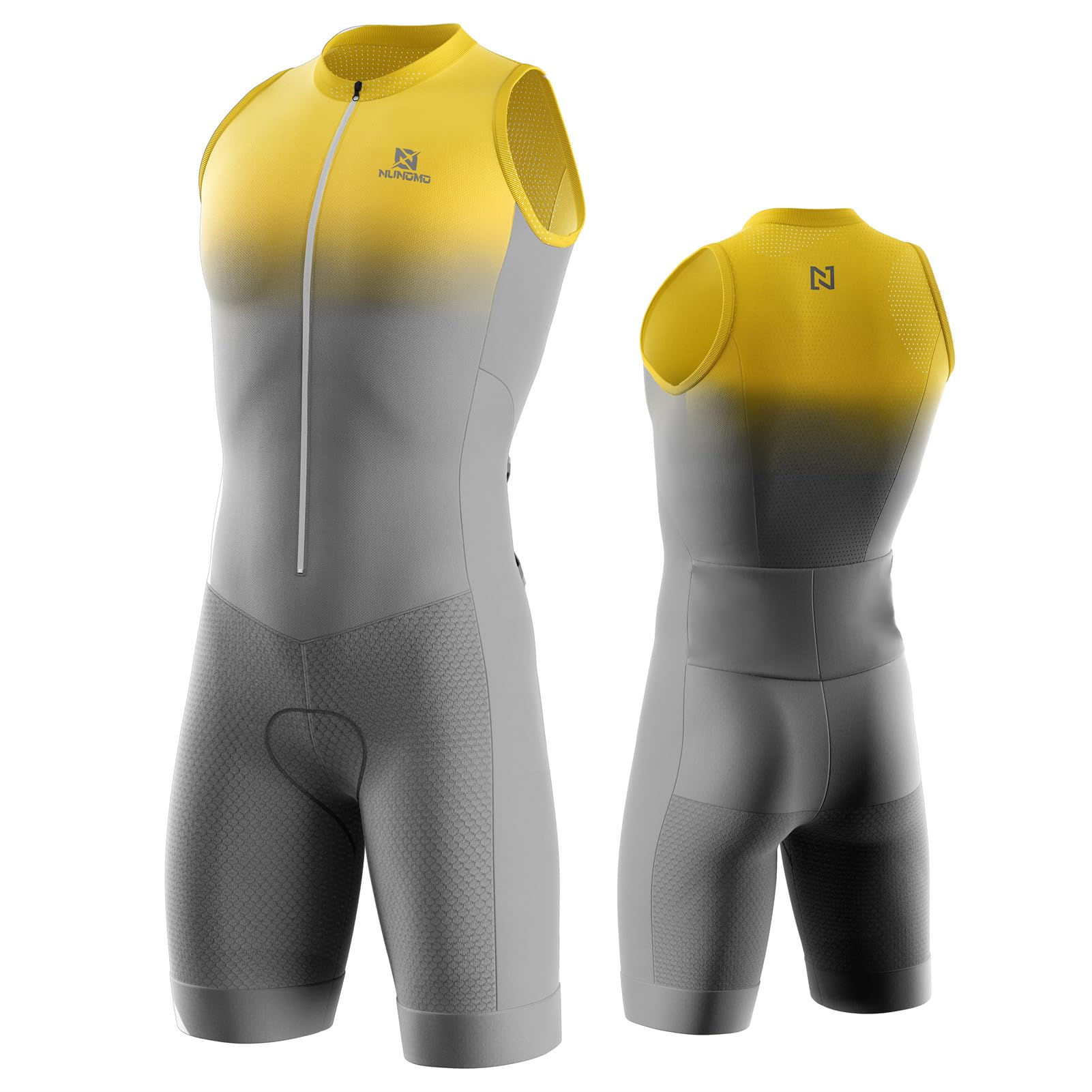 Triathlon Anzug Herren Herren Radsportanzug gepolstert einteilig Trisuit Bike Top Short Trisuit Einteiler für WettkampfGeeignet zum Laufen, Radfahren, Schwimmen (TYP-11,L)