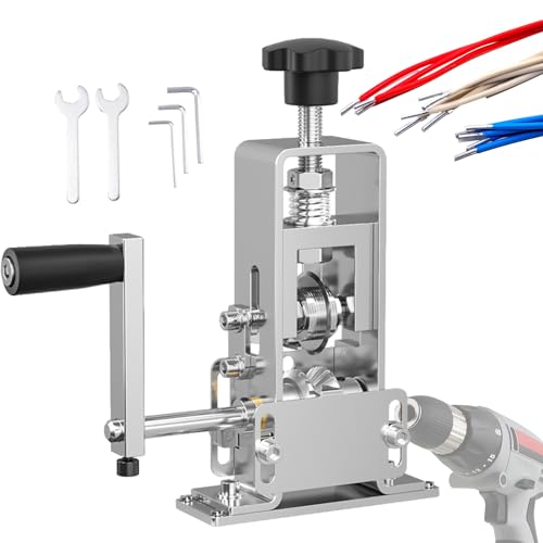 QARIDO Angetriebene oder manuelle Abisoliermaschine, tragbare Abisoliermaschine mit Handkurbel, bohrbetriebene Kupferdrahtschälmaschine, Verarbeitung, Recycling und Demontage von Luftfahrtlinien