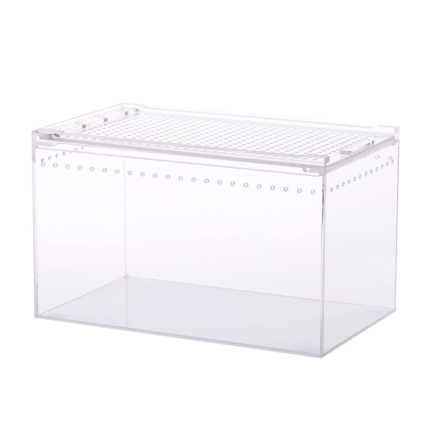 Ranuw Panzerspinnen Schildkröten Eidechsen Durchsichtiges Design Zuchtbox Vivarium Deckel Haustierprodukt Terrarienbox Unterschlupfbox Acrylbox Versteck