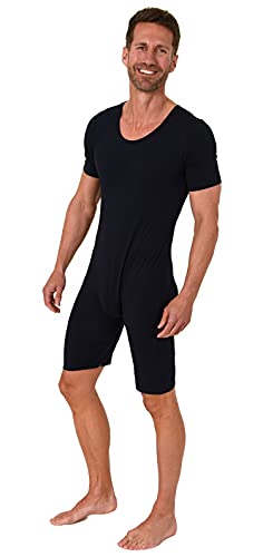 Normann Care Pflegebody Kurzarm - Unisex - mit Beinreißverschluss, Grösse:XL, Farbe:Navy