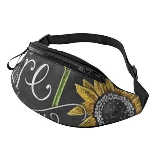 HSJFS Runner Bull Skull Printed Sports Crossbody Waist Bag Casual Chest Bag, You Are My Sunshine Sunflower, Einheitsgröße