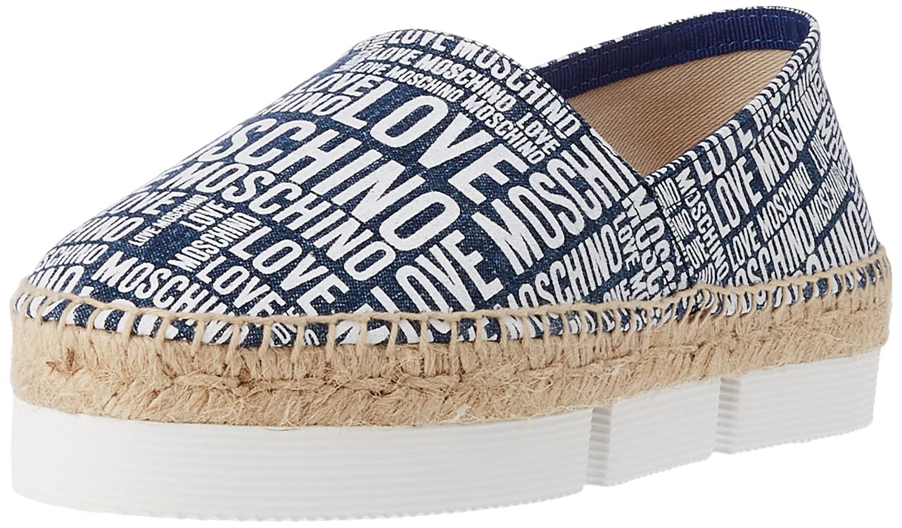 Love Moschino Damen Espadrilles blue 37 EU