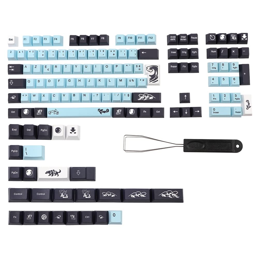 Ghulumn 1 Set Subbed Keycaps Mizu Keycaps Keycaps für MX Switch Keyboard Cherry Profile Key Cap FR Keycap 135